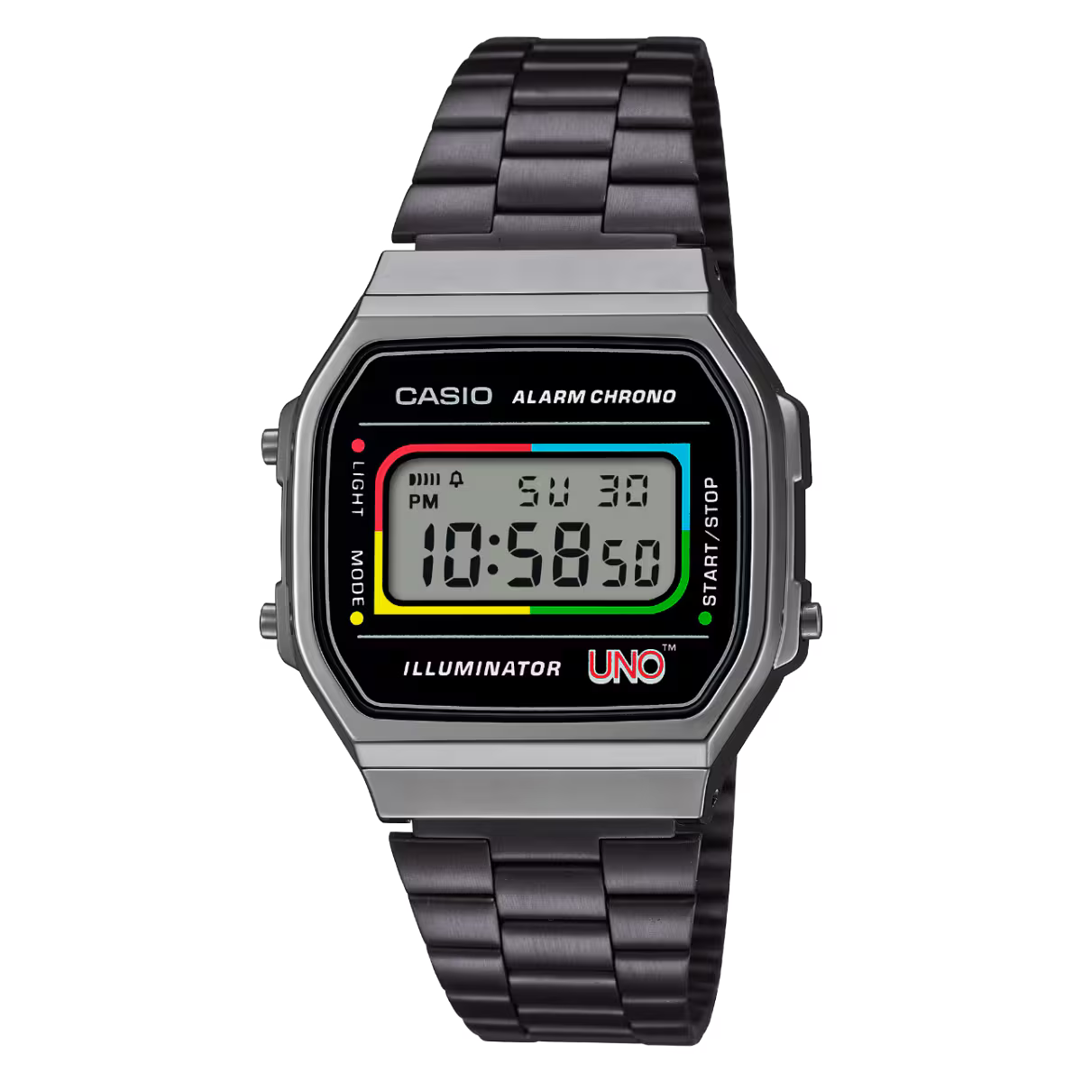 CASIO A168 Gunmetal UNO Collab