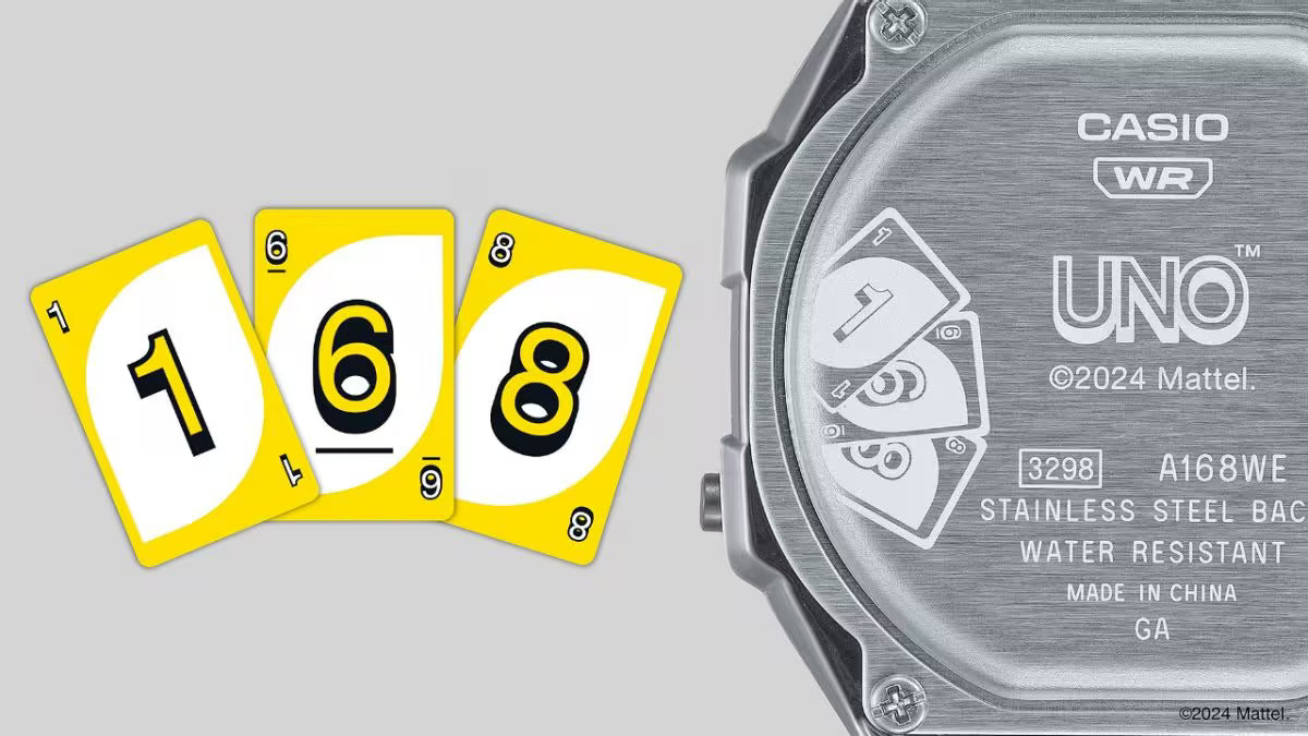 CASIO A168 Gunmetal UNO Collab