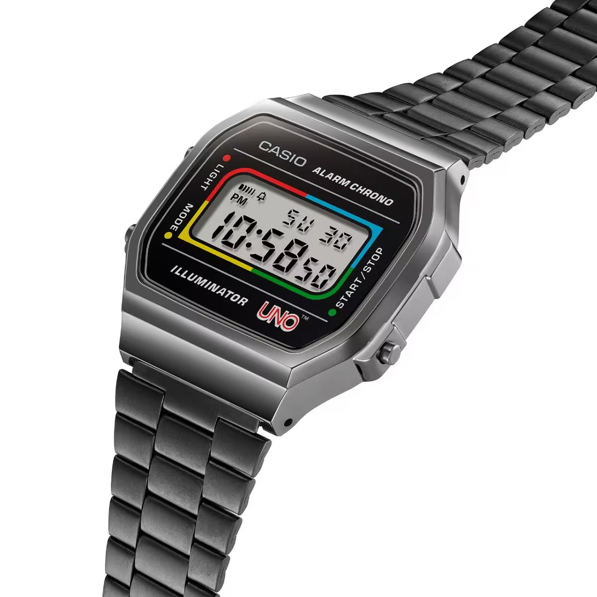 CASIO A168 Gunmetal UNO Collab