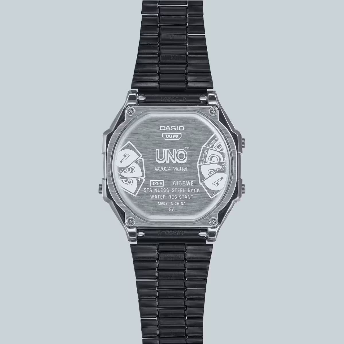 CASIO A168 Gunmetal UNO Collab