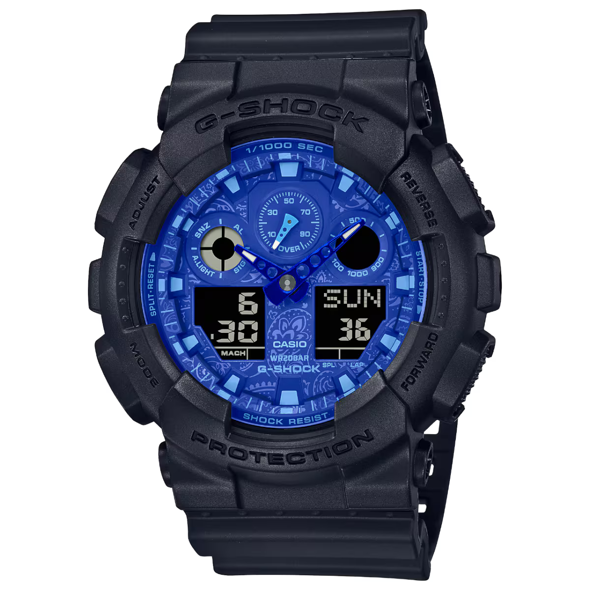 CASIO G-SHOCK GA-100BP-1A Paisley Blue Series