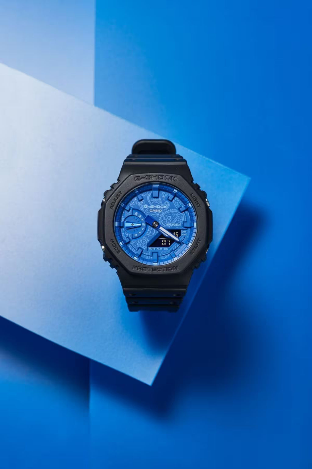CASIO G-SHOCK GA-100BP-1A Paisley Blue Series
