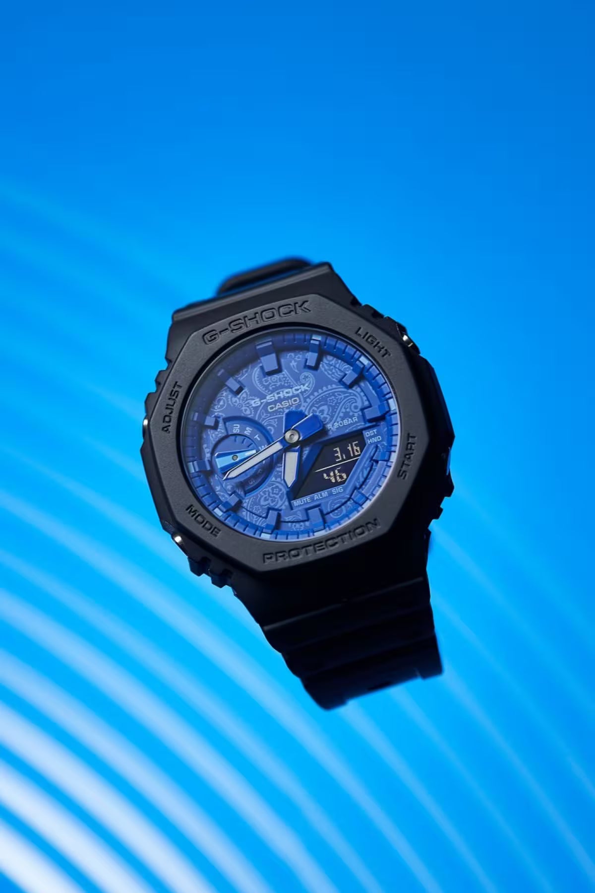 CASIO G-SHOCK GA-100BP-1A Paisley Blue Series