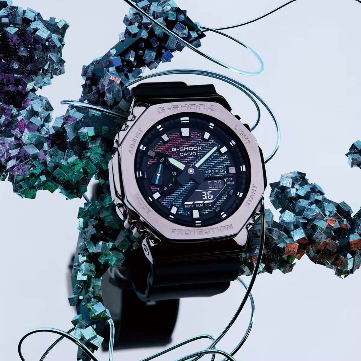 CASIO G-SHOCK GM-2100RW-1A Rainbow Brick Wall Series Limited Edition