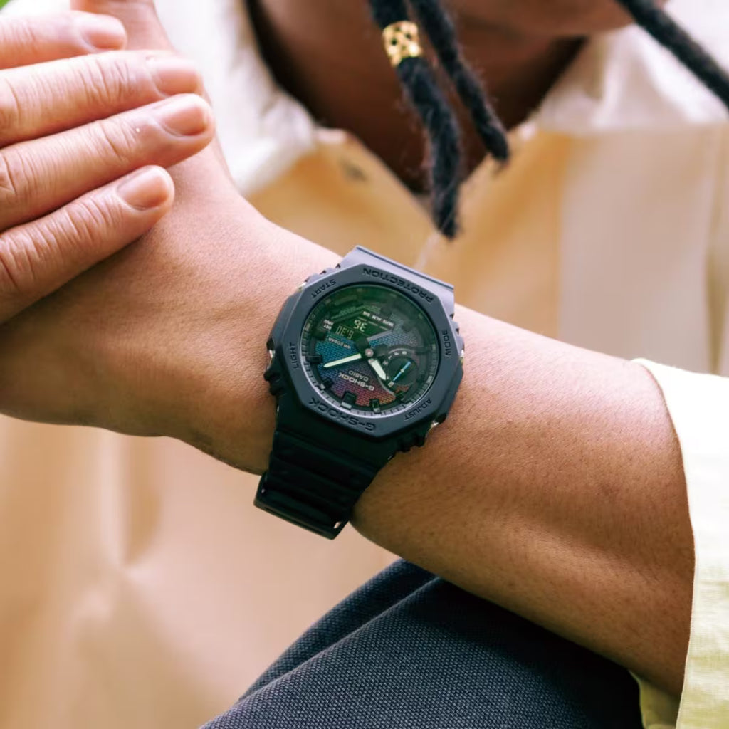 CASIO G-SHOCK GA-2100RW-1A Rainbow Brick Series Wall Limited Edition