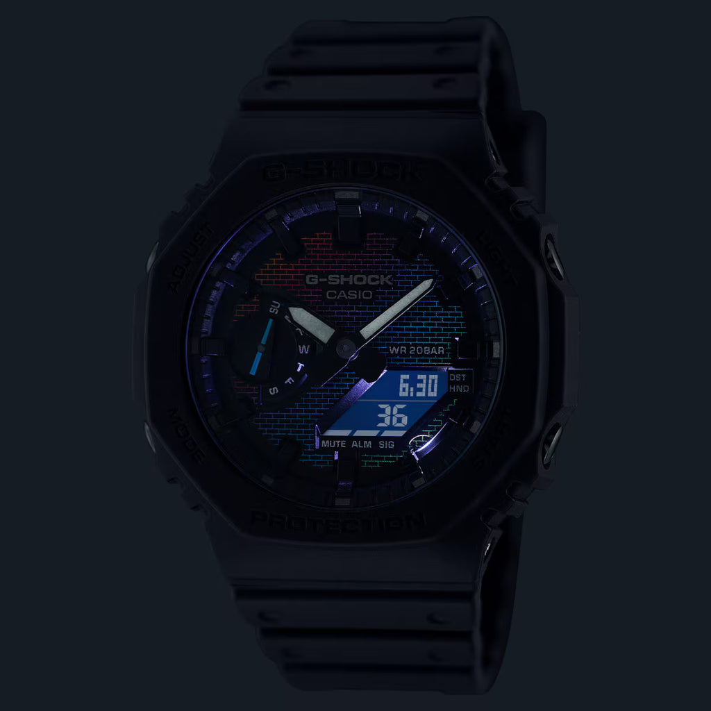 CASIO G-SHOCK GA-2100RW-1A Rainbow Brick Series Wall Limited Edition