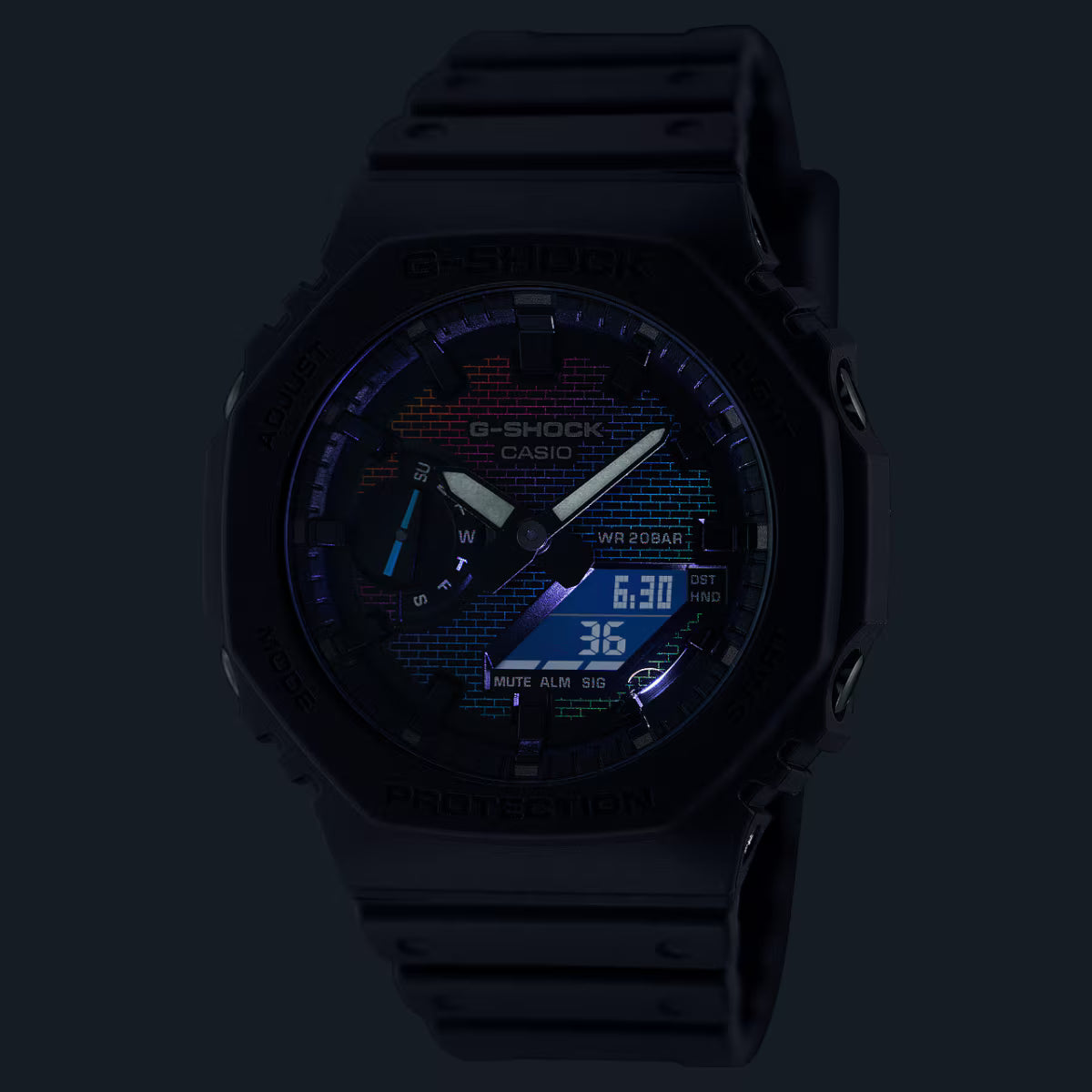CASIO G-SHOCK GA-2100RW-1A Rainbow Brick Series Wall Limited Edition