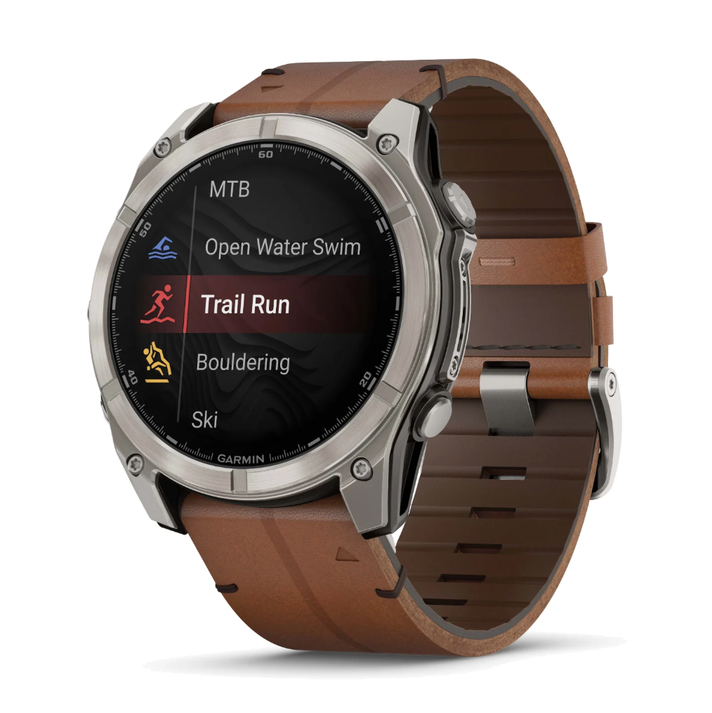 Garmin Fenix 8 51mm Sapphire AMOLED Smartwatch - Titanium Leather
