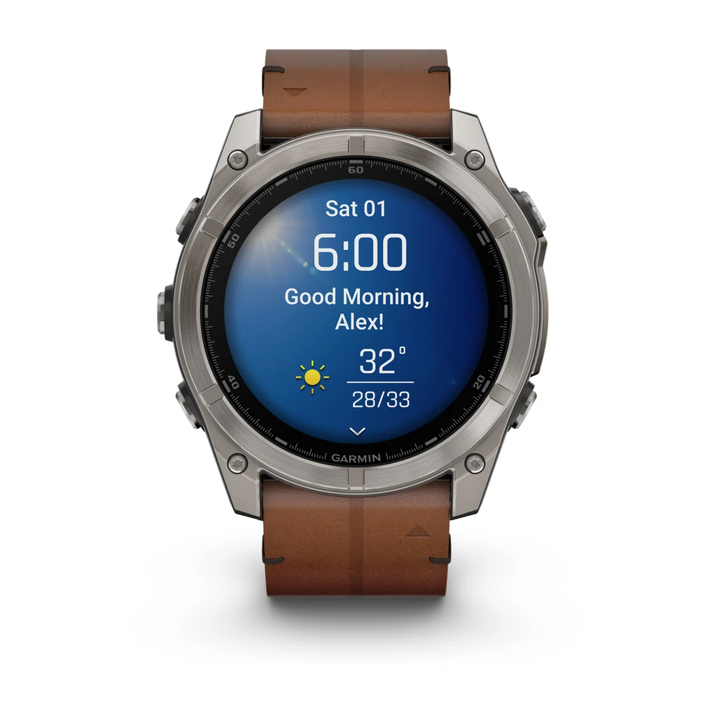 Garmin Fenix 8 51mm Sapphire AMOLED Smartwatch - Titanium Leather