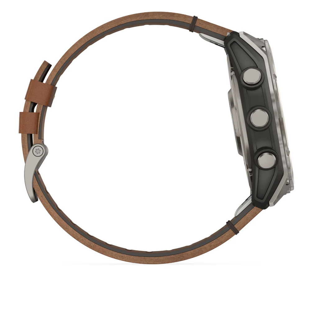 Garmin Fenix 8 51mm Sapphire AMOLED Smartwatch - Titanium Leather