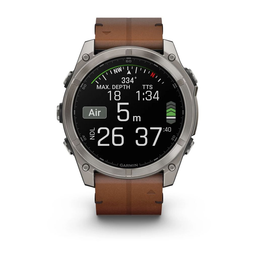 Garmin Fenix 8 51mm Sapphire AMOLED Smartwatch - Titanium Leather