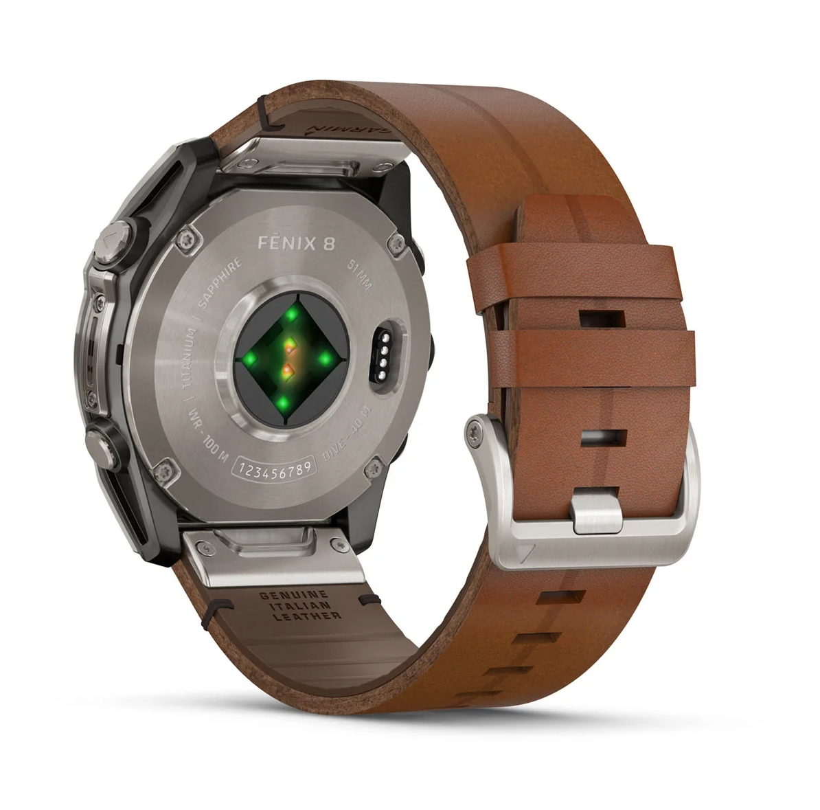 Garmin Fenix 8 51mm Sapphire AMOLED Smartwatch - Titanium Leather