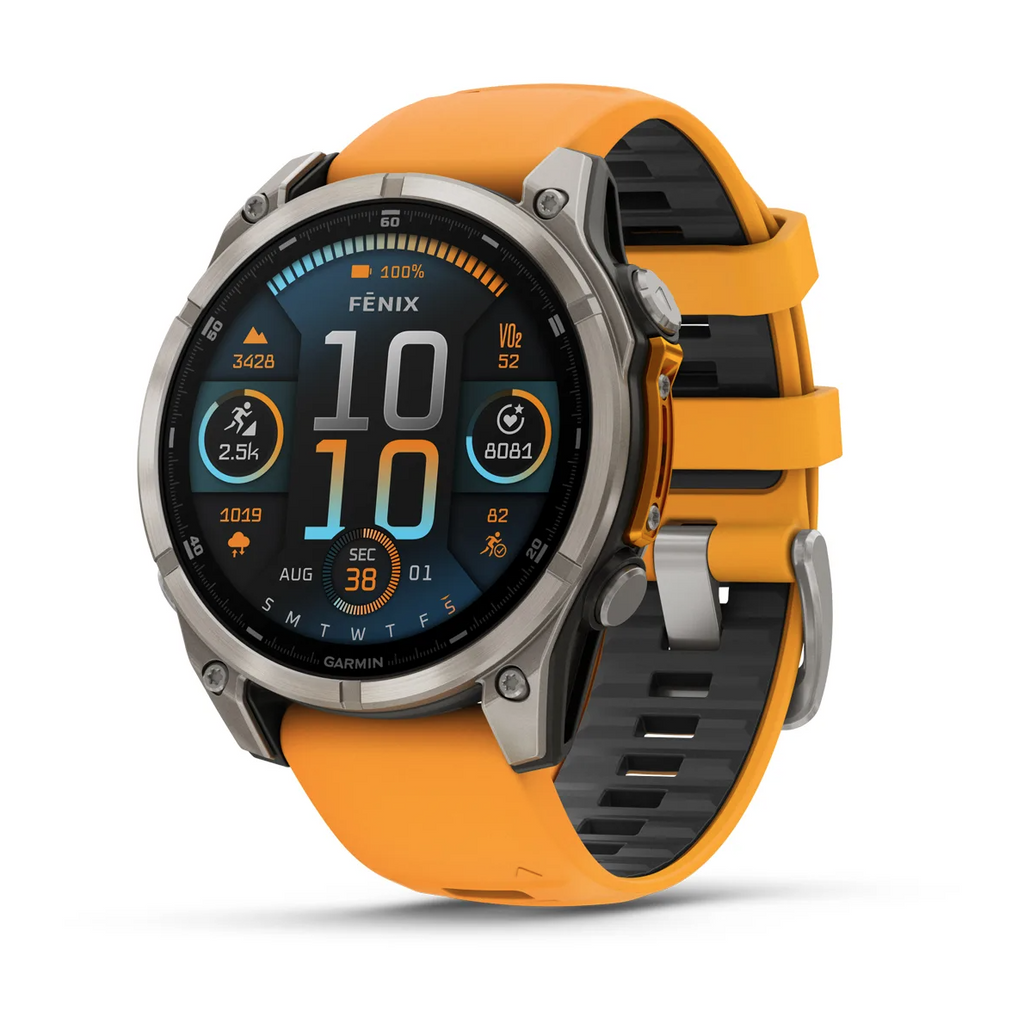 Garmin Fenix 8 47mm Sapphire AMOLED Smartwatch - Titanium Orange
