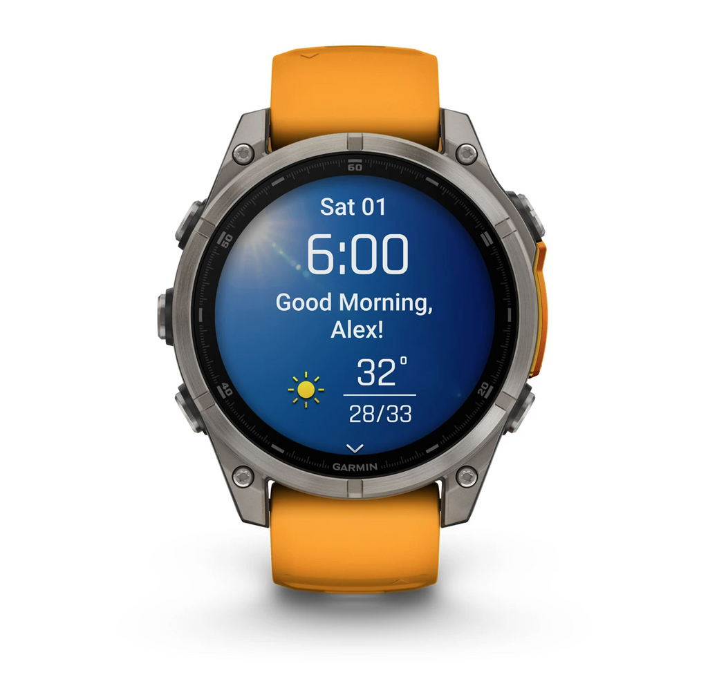 Garmin Fenix 8 47mm Sapphire AMOLED Smartwatch - Titanium Orange