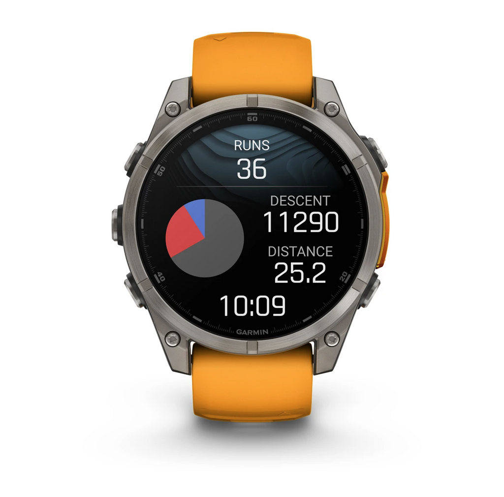Garmin Fenix 8 47mm Sapphire AMOLED Smartwatch - Titanium Orange