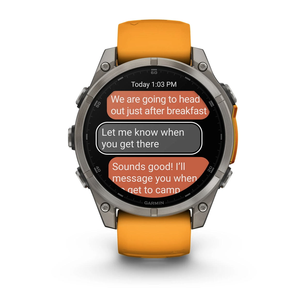 Garmin Fenix 8 47mm Sapphire AMOLED Smartwatch - Titanium Orange