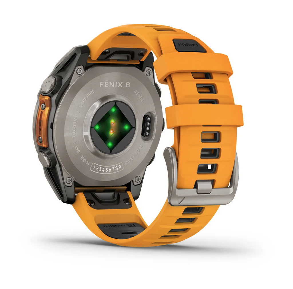 Garmin Fenix 8 47mm Sapphire AMOLED Smartwatch - Titanium Orange