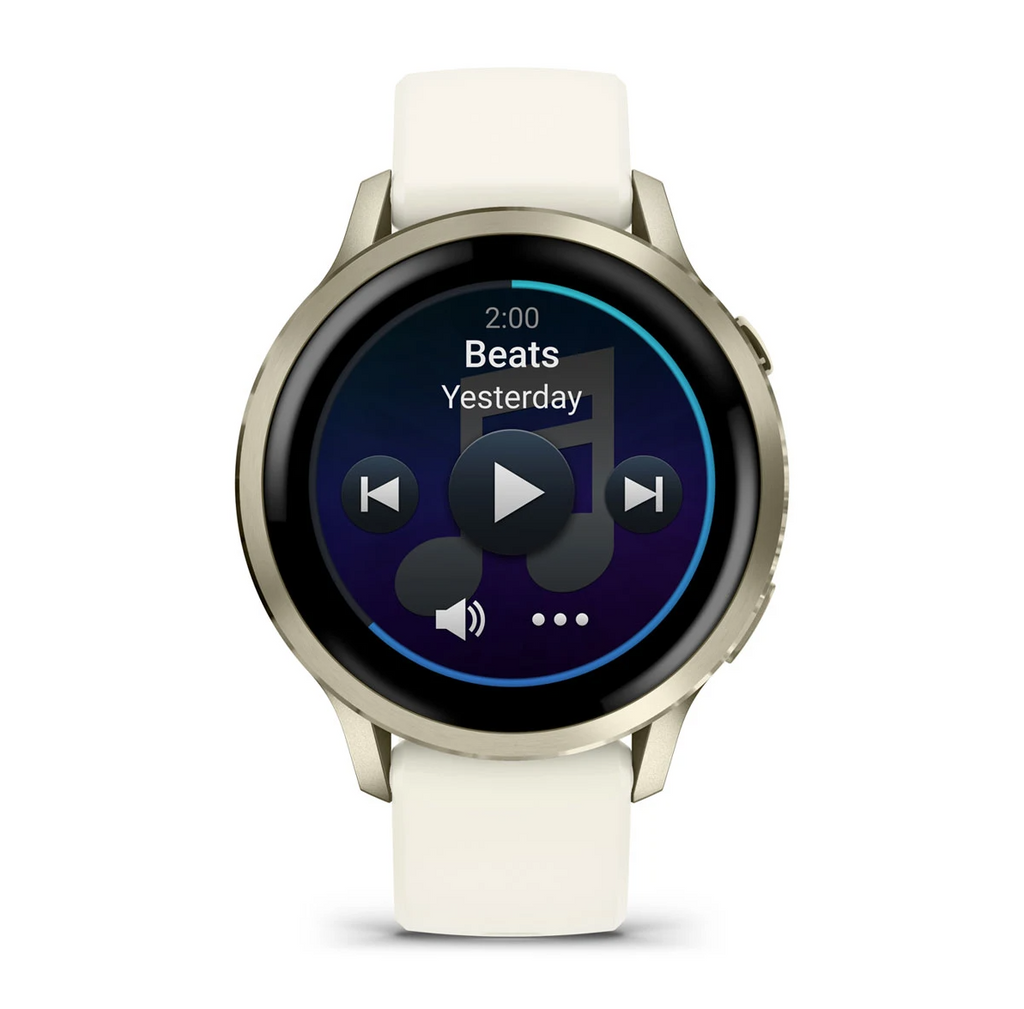 Garmin Venu 4 AMOLED - 41mm - Lunar Gold Bezel with Bone Silicone Band