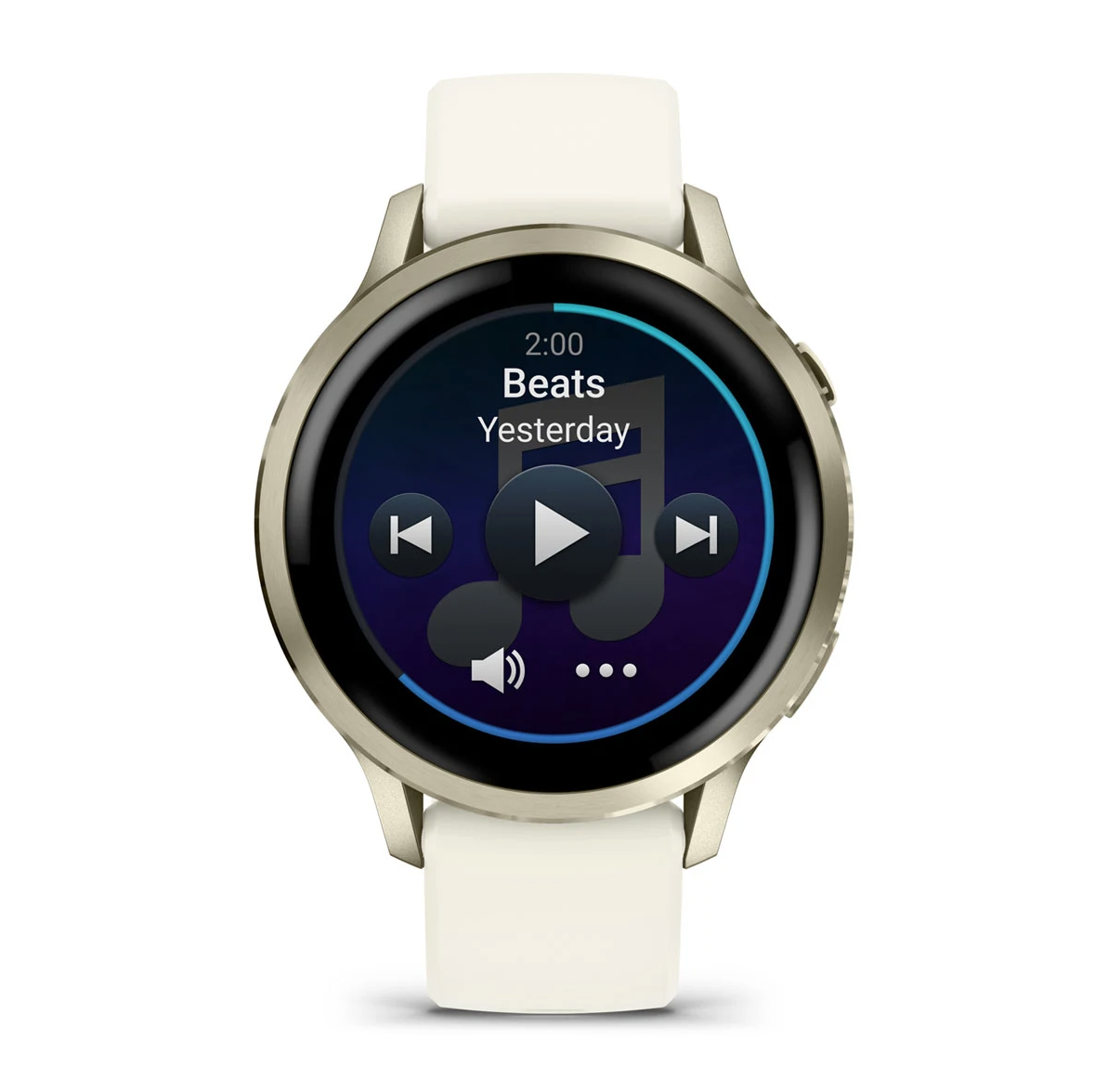 Garmin Venu 4 AMOLED - 41mm - Lunar Gold Bezel with Bone Silicone Band